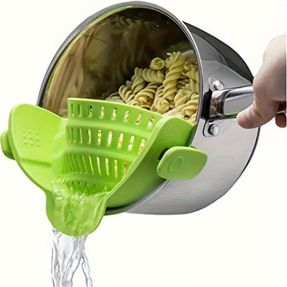 Adjustable Silicone Clip-On Pot Strainer + Free gifts