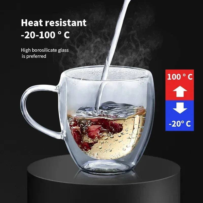 Resistant Double Glass Mug