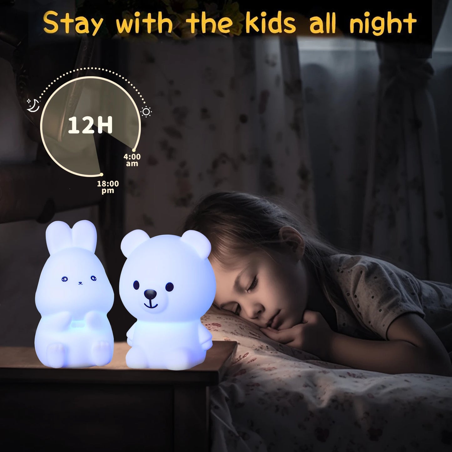 Cat Baby Night Lamp 7-color + Free gifts