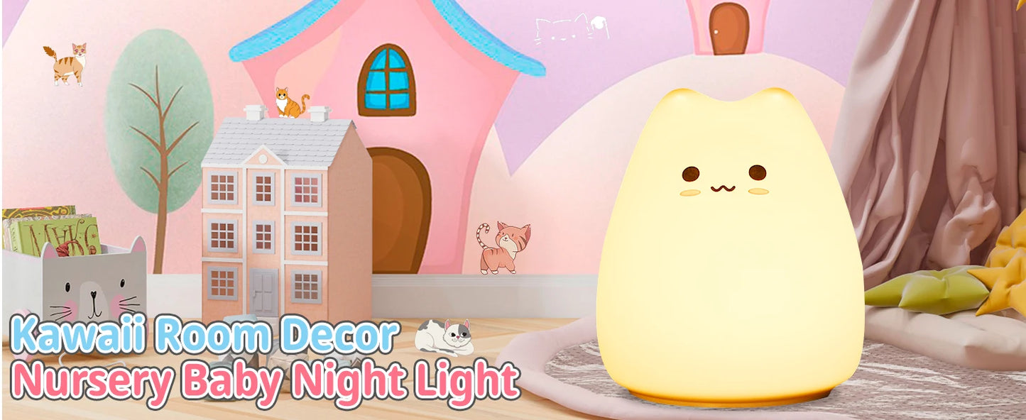 Cat Baby Night Lamp 7-color + Free gifts