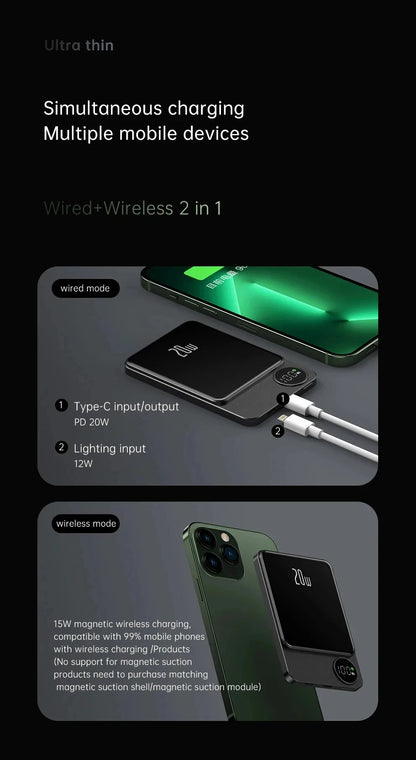 Wireless Power Bank Magnetic Portable Powerbank