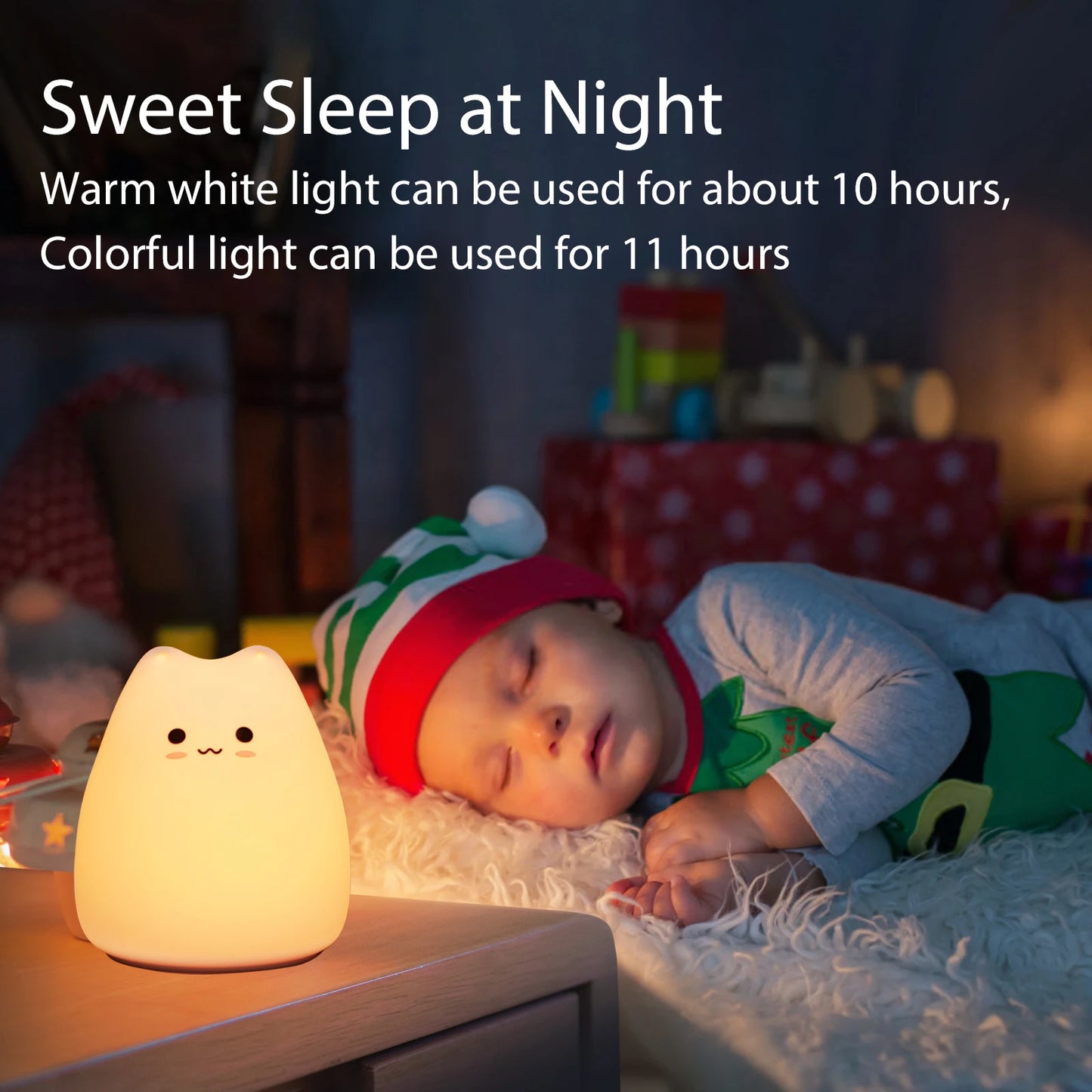 Cat Baby Night Lamp 7-color + Free gifts